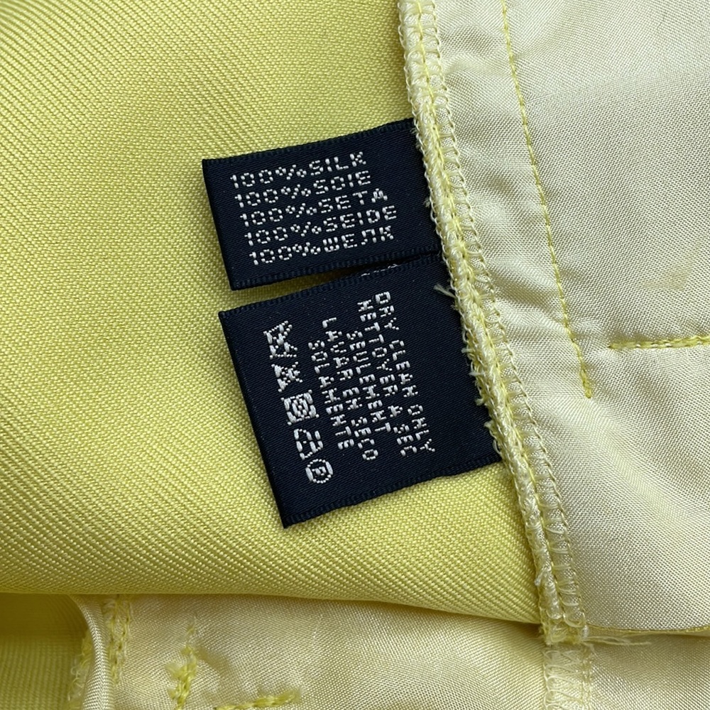 Lemon Yellow Silk Wide Leg Pants Size 6 - Picture 6 of 7